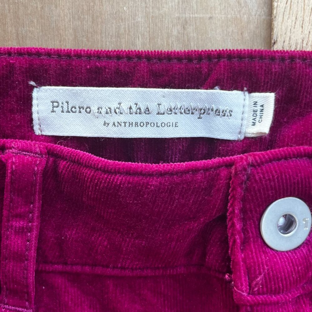 PILCRO AND THE LETTERPRESS CORDUROY HIGH RISE SKINNY JEANS WOMEN’S sz 32 STRETCH - Picture 3 of 11